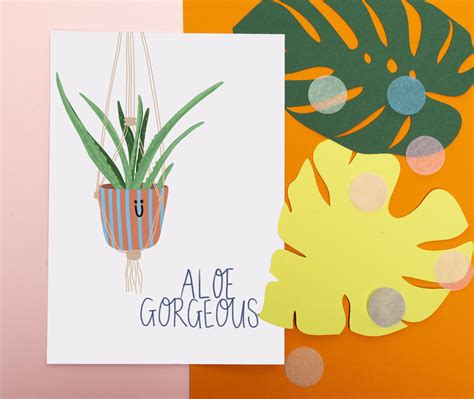 Aloe Gorgeous Card Valentine Valentines Anniversary Etsy Uk