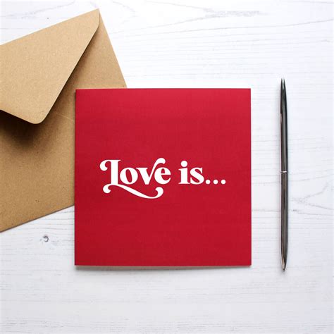 Love Is Valentines Day Card By Purple Tree Designs