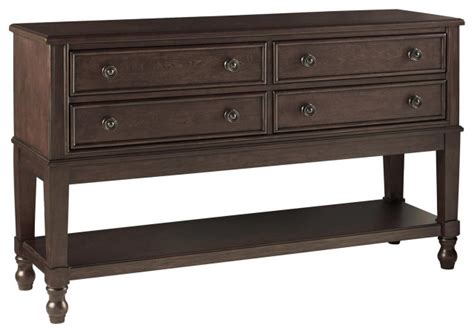 Adinton Dining Room Buffet Server Traditional Style Reddish Brown