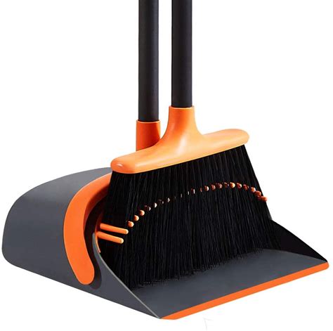 Great Deal Sangfor Dust Pan And Broom Set Cleans Broom