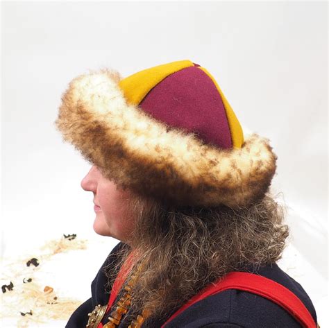 Viking Wool Hat Hand Sewn Wool And Sheep Larp Medieval Etsy