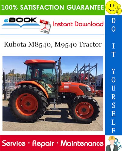 Kubota M8540 M9540 Tractor Service Repair Manual Pdf Download