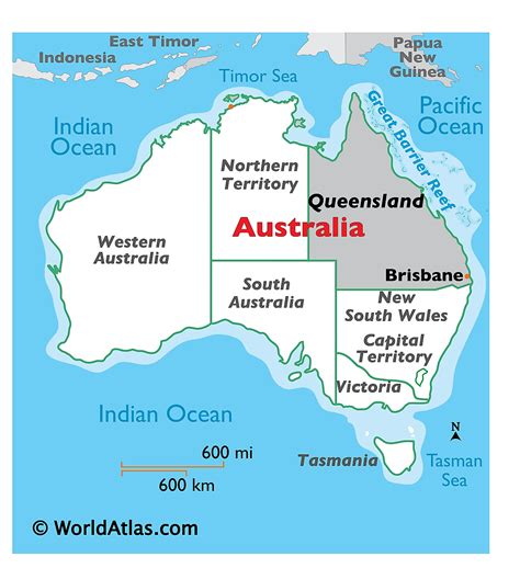 Large Detailed Map Of Queensland