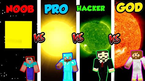 Noob Vs Pro Vs Hacker Vs Good Minecraft Slunce 🌞 Youtube