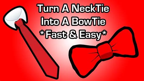 Not because it is very difficult to do, but because you have never tried to therefore, as we want to lend a hand, we have made this guide where we explain step by step how to make several tie knots easily. How To Turn A NeckTie Into A BowTie | Fast & Easy! - YouTube