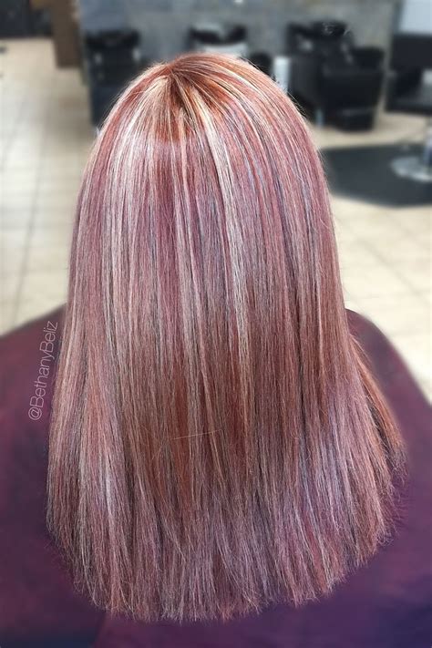 Red And Copper Color With Blonde And Silver Highlights Red Hair With