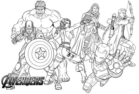 This coloring page is full of happy smiling beautiful designs of your favorite avengers characters. Black Widow Avengers Coloring Pages - Get Coloring Pages