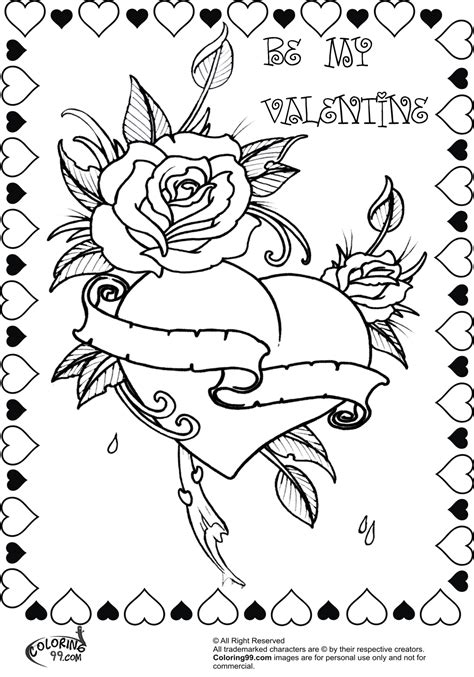 Valentine Adult Coloring Pages At Getcolorings Com Free Printable