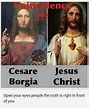 Cesare Borgia as Jesus Christ