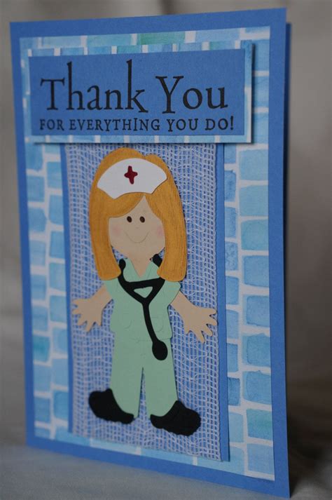 Thank You Nurse Card Etsy Cards Thank You Nurses Cards Handmade