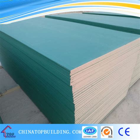 China Gem Green Waterproof Drywall Gypsum Board With Good Pricehigh