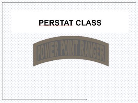 Army Perstat Powerpoint Ranger Pre Made Military Ppt Classes