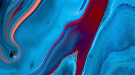 Download Wallpaper 1920x1080 Liquid Paint Stains Spots Blue Art