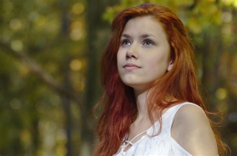 Redhead Girl Autumn Outdoors Free Image Download