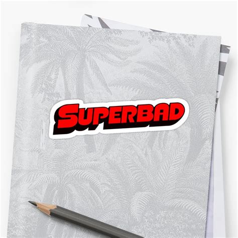 Superbad Logo Sticker By Macmilln Redbubble