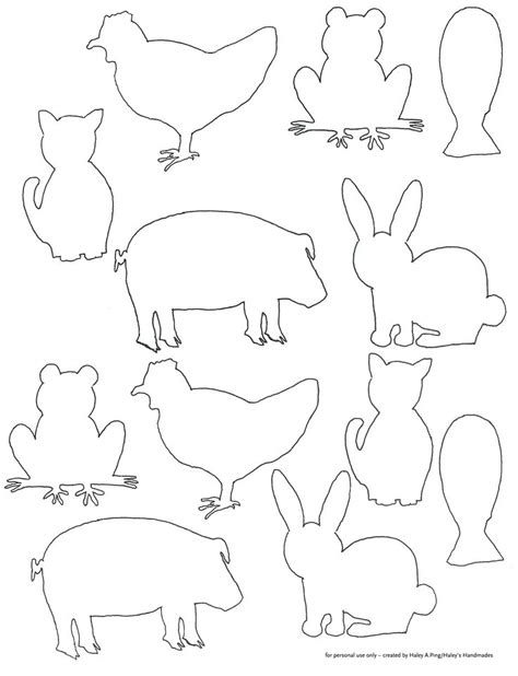 Animal Shapes To Cut Out Coloring Home