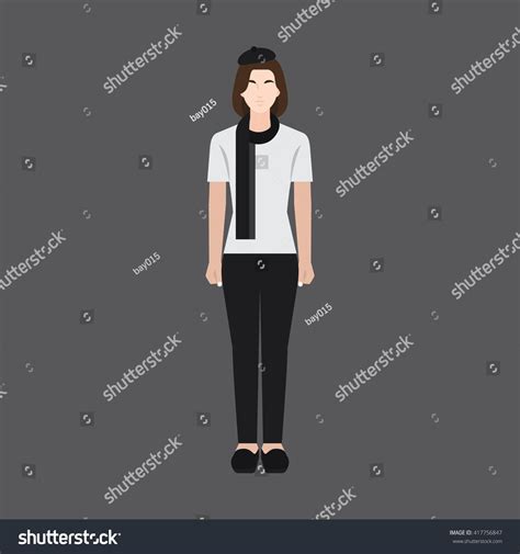 A Female Avatar Of Professions People Full Body Flat Style Icons