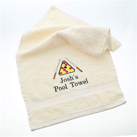 Personalised Pool Player Towel By Duncan Stewart