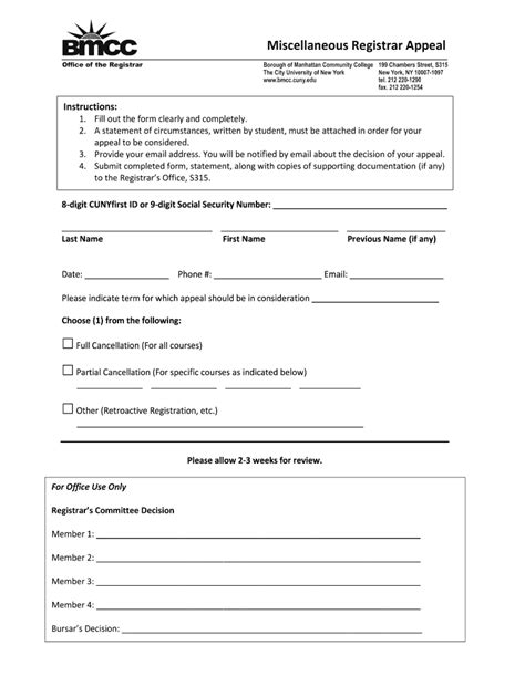 Registrar Appeal Fill Out And Sign Online Dochub