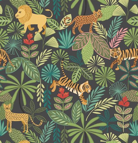 Pin By On Quilting Cotton Fabric Jungle Scene