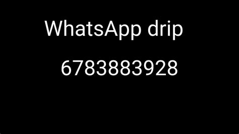 Whatsapp Drip Roblox Id Code Youtube