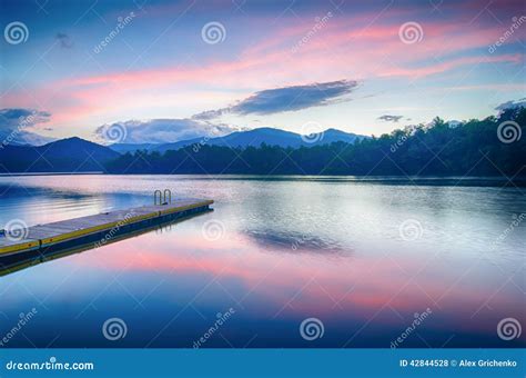 Lake Santeetlah In Great Smoky Mountains North Carolina Stock Photo