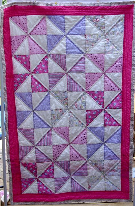 Handmade Pinwheel Quilt A Very Pink Pinwheel Quilt Listed Flickr