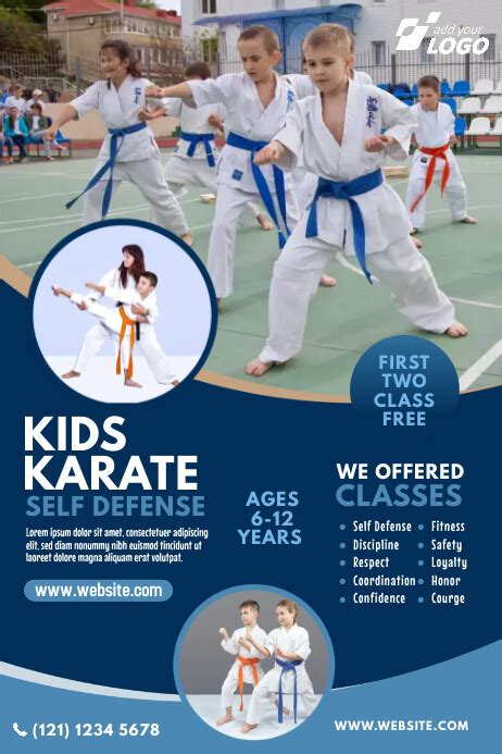 Karate Lessons Poster Template Postermywall