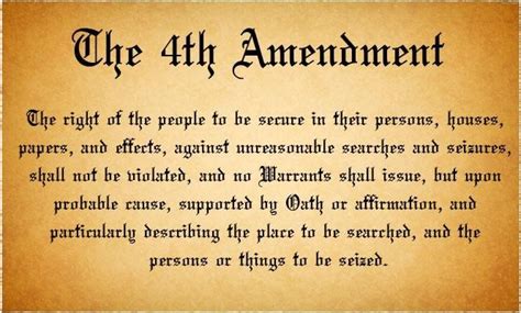 The 4th Amendment 4th Amendment Bill Of Rights Constitution