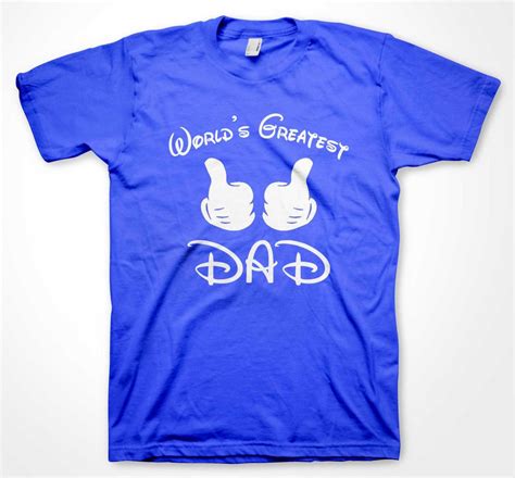 Worlds Greatest Dad T Shirt Mickey Disney 1 New Daddy Pa