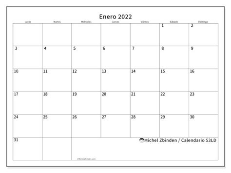 Calendarios Enero De 2022 Para Imprimir Michel Zbinden Es