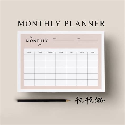 Calendars And Planners Minimalist Digital Planner Printable Planner