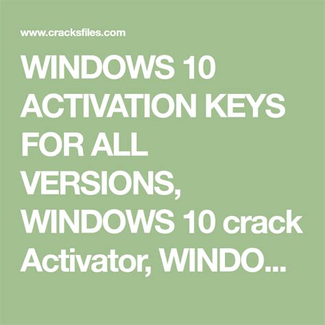 Windows 10 2019 Activation Keys For All Versions Windows 10