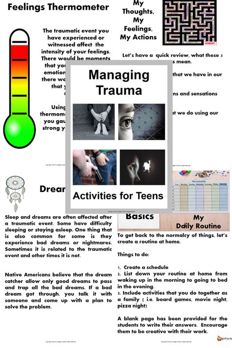 Printable Trauma Worksheets