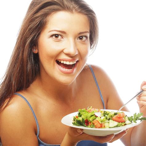Women Eating Salad POPSUGAR Fitness