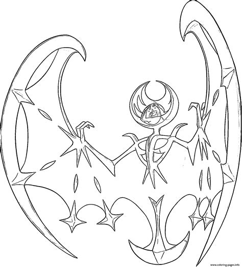 Printable Pokemon Lunala Coloring Pages My Xxx Hot Girl