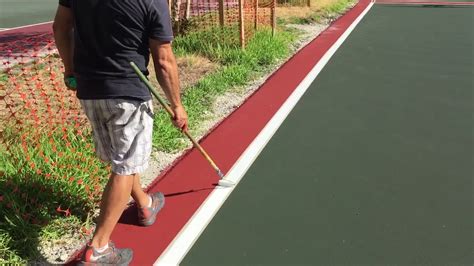 Sport Court Line Painting Youtube