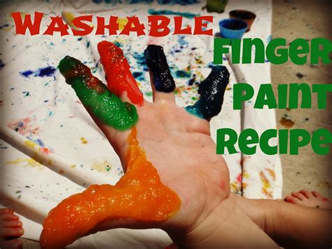 Raising 4 Princesses Washable Finger Paint Recipe