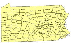 Pennsylvania Editable US Detailed County And Highway PowerPoint Map