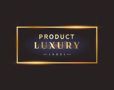 Luxury Black Label Golden Frame Logo Premium Design Element Stock