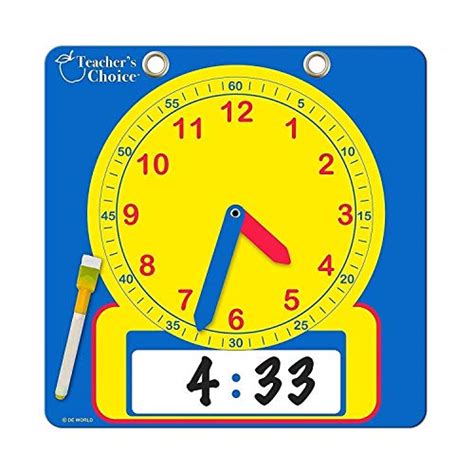 Teachers Choice Writable Dry Erase Learning Clock Large 12