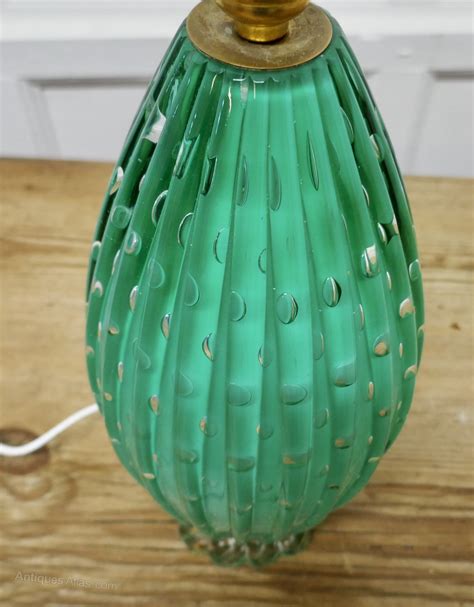 Antiques Atlas Tall Murano Art Deco Turquoise Glass Lamp