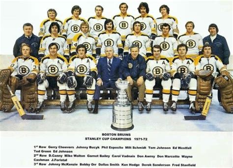 The Boston Bruins Win The Stanley Cup In 1972