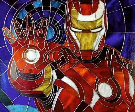 Iron Man Stained Glass Iron Man Art Avengers Art