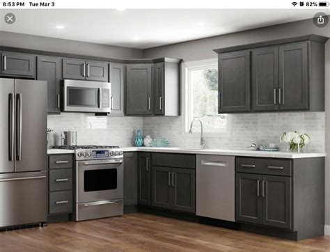 Slate Grey Stain Cabinets For A Modern Kitchen