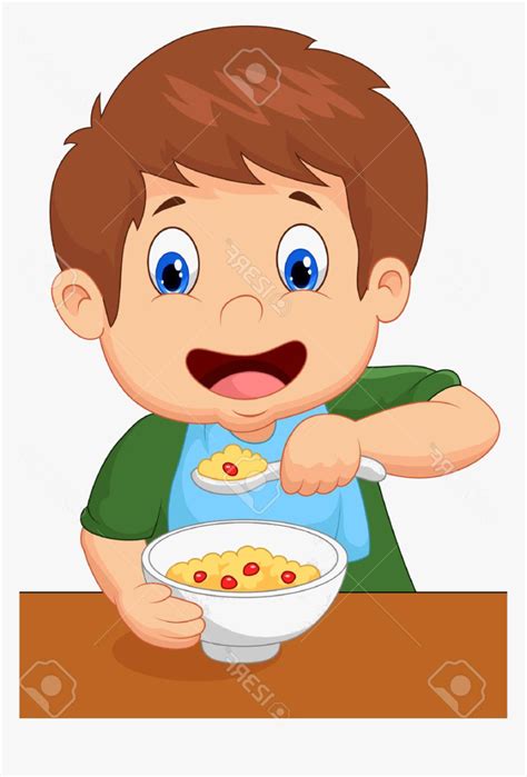 Child Eating Breakfast Clipart Clip Art Library