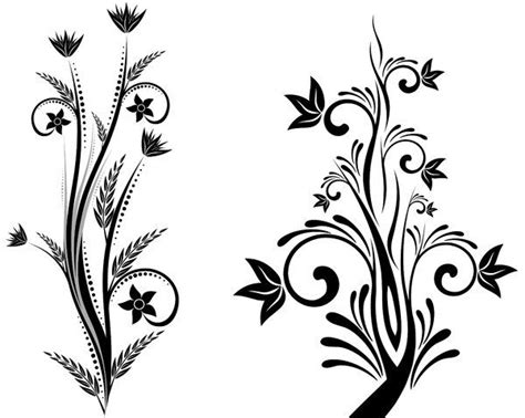 Simple Flower Designs Black And White Free Download Clip Art