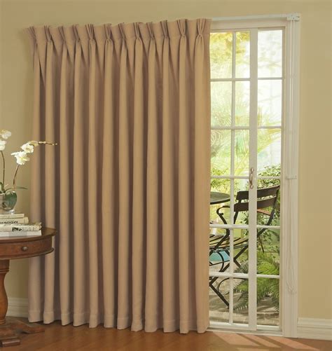 Nicetown living room completely shaded draperies, privacy protection & noise reducing black lined insulated window treatment curtain panels for patio door (set of 2 pcs, w42. Curtains For Sliding Glass Door | Drapes For Sliding Glass ...