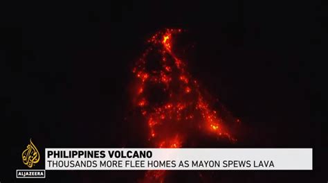 Philippines Volcano Thousands Flee Homes As Mayon Spews Lava