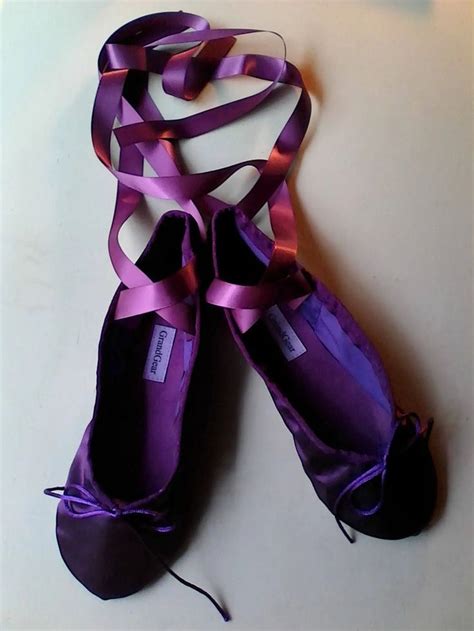 Dark Plum Purple Satin Ballet Shoes Split Sole Or Full Sole Adult Sizes